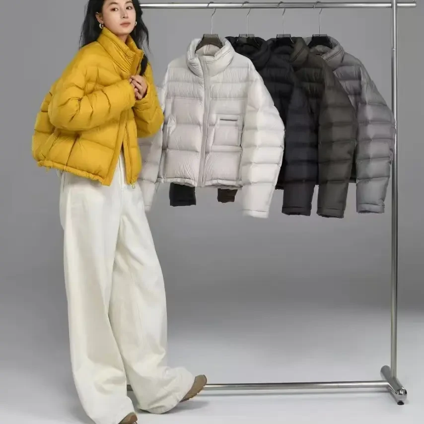 立领短款女冬季保暖百搭小个子减龄休闲面包服外套