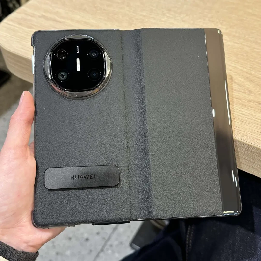 适用华为Matex6手机壳官方原装同款旋转支架真皮翻盖智能休眠皮套