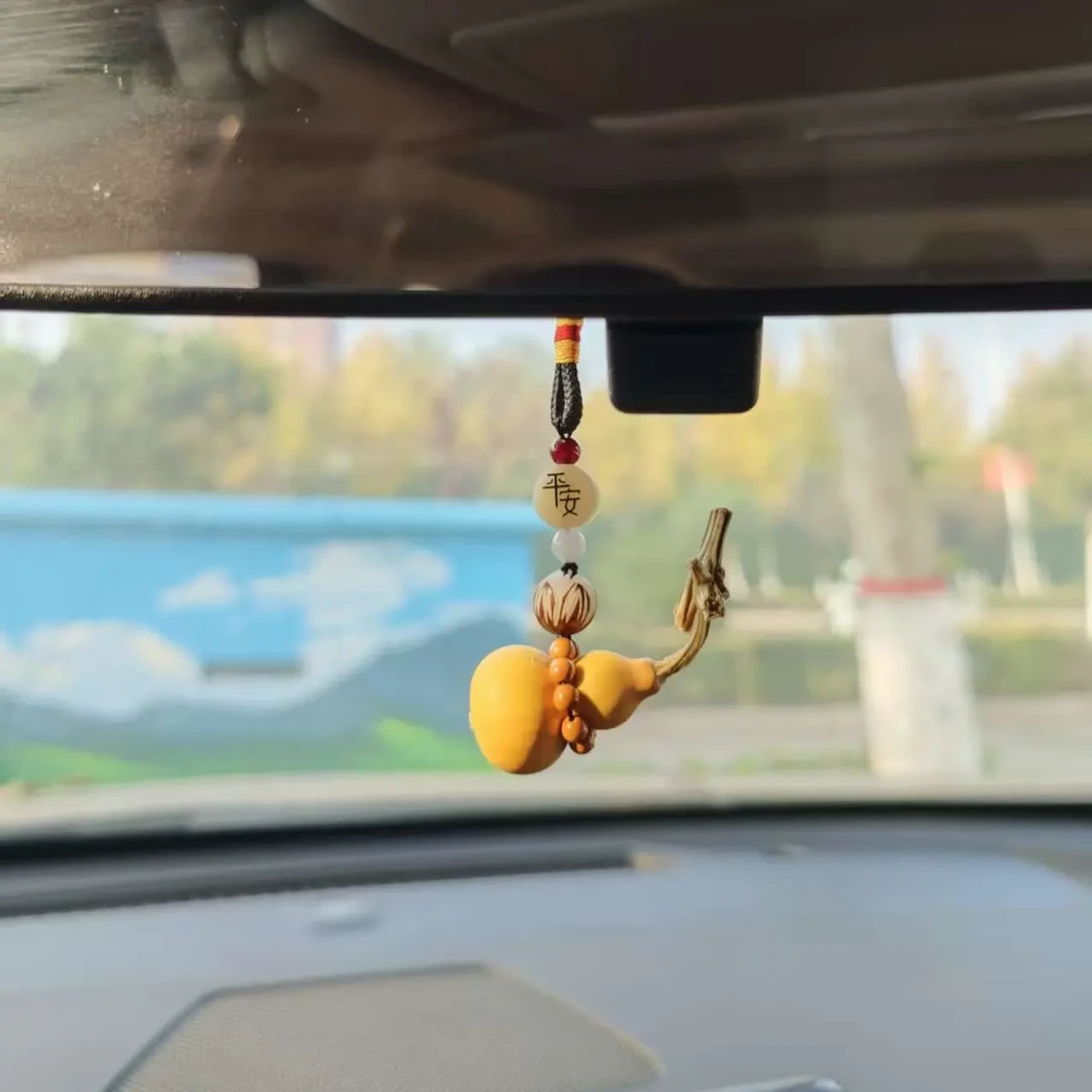 ✅️爆款天然葫芦汽车挂件车内吊饰品男女士网红手工后视镜车载挂饰