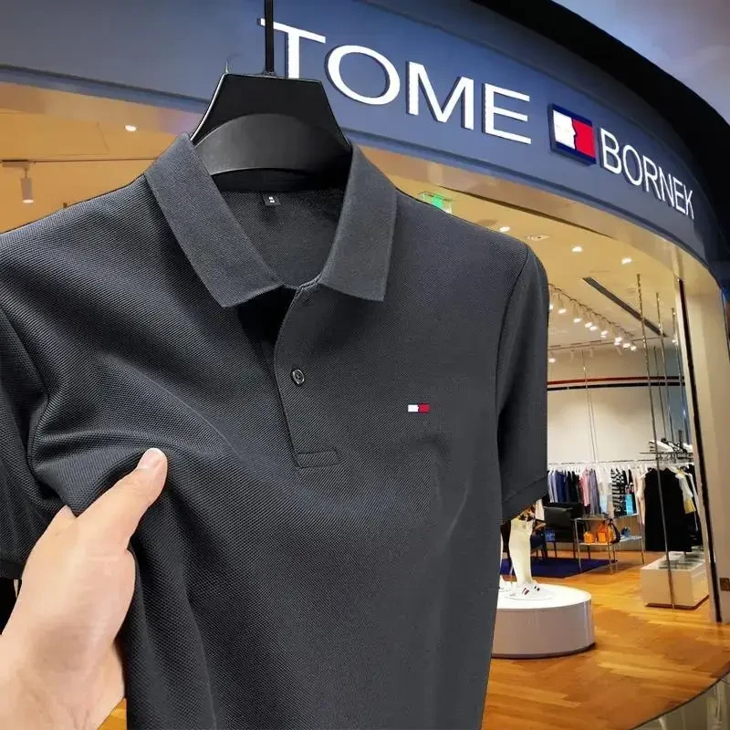 正品汤米纯棉夏季男士短袖纯棉T恤高档休闲POLO衫百搭爆款