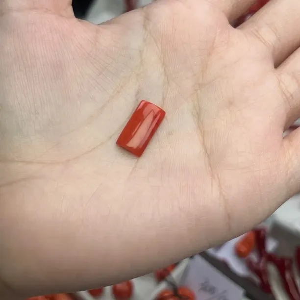 天然红珊瑚momo珊瑚方戒