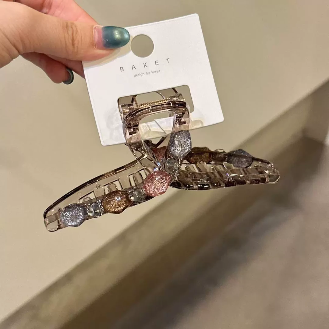 韩国东大门baket发饰彩色细闪透明球球抓夹