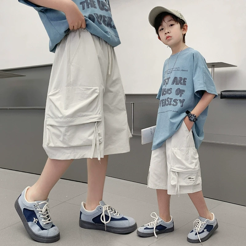 男童裤子夏季薄款2025新款儿童夏款速干裤大童夏装短裤透气宽松潮