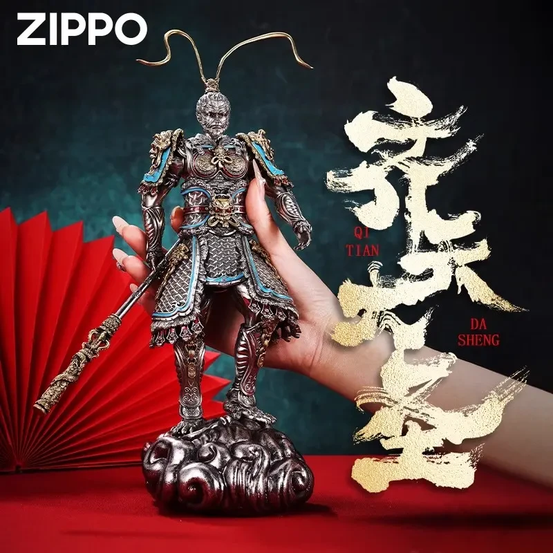 zippo正品打火机 齐天大圣手办夜光外壳国风防风煤油DYH1X1