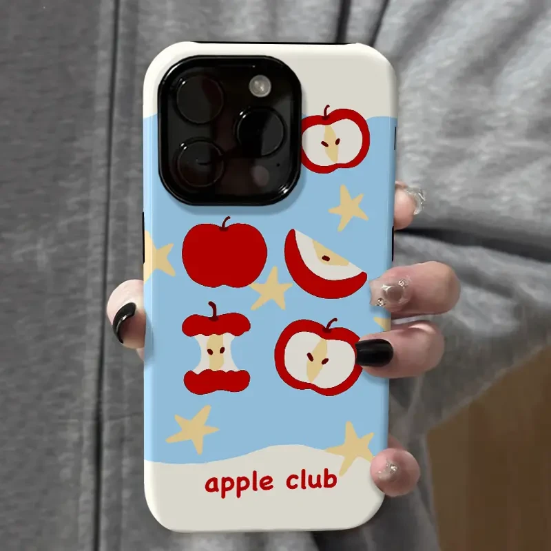 星星红苹果适用苹果16防摔手机壳iPhone15新款全包华为二合一网红