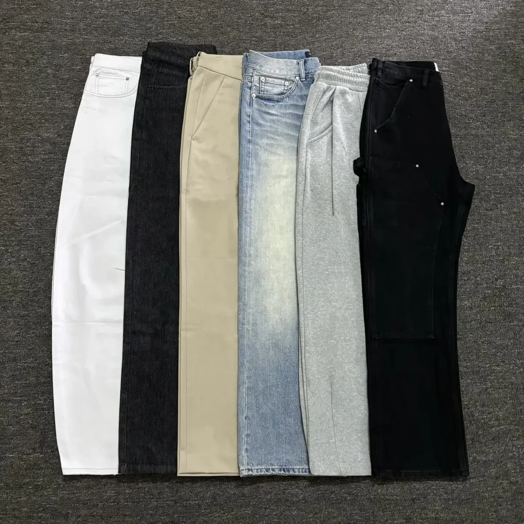 003刺绣阔腿卫裤