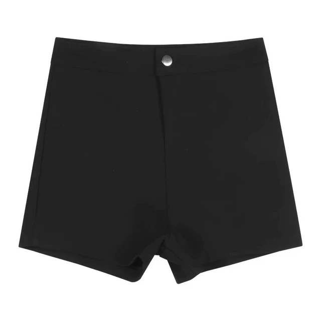 黑色加绒加厚高腰弹力休闲短裤女秋冬季辣妹修身显瘦a字裤热裤子