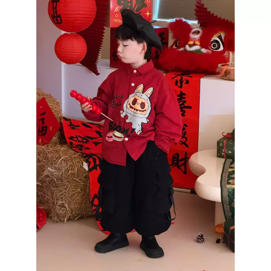 Kbaby【新年·拉布布】小朋友超爱的拉布布衬衣 冬季新款儿童 9536