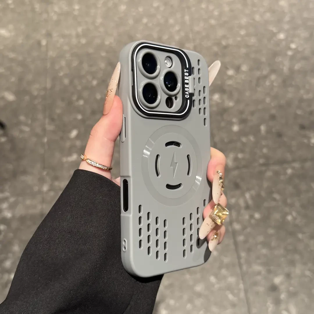 新款镜头支架适用iPhone16pro磁吸手机壳苹果15pro散热镂空保护套
