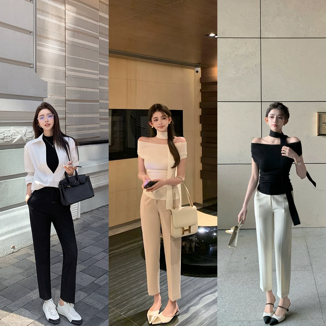 “高智职场裤”打工人去班味万能搭的神裤！TR微锥形利落西裤休闲裤