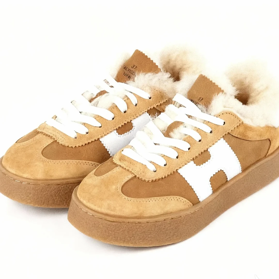 lucesole（D）H家拼色冬款德训厚底系带鞋冬季板鞋