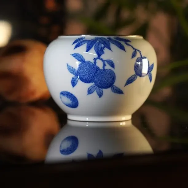 景德镇包银口荔枝水洗功夫茶具茶洗建水