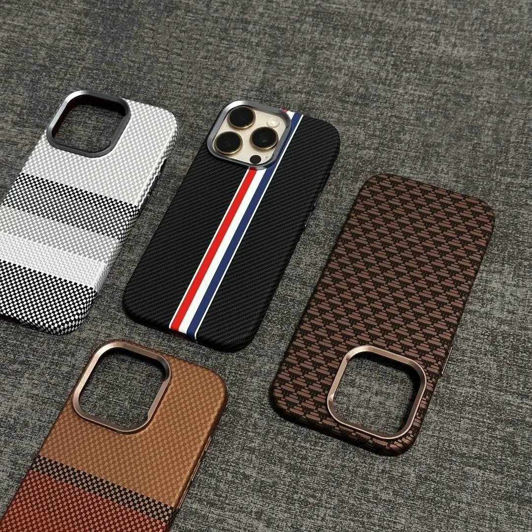 LUXO磁吸新款凯夫拉纹理适用苹果16Promax手机壳碳纤维纹iPhone15