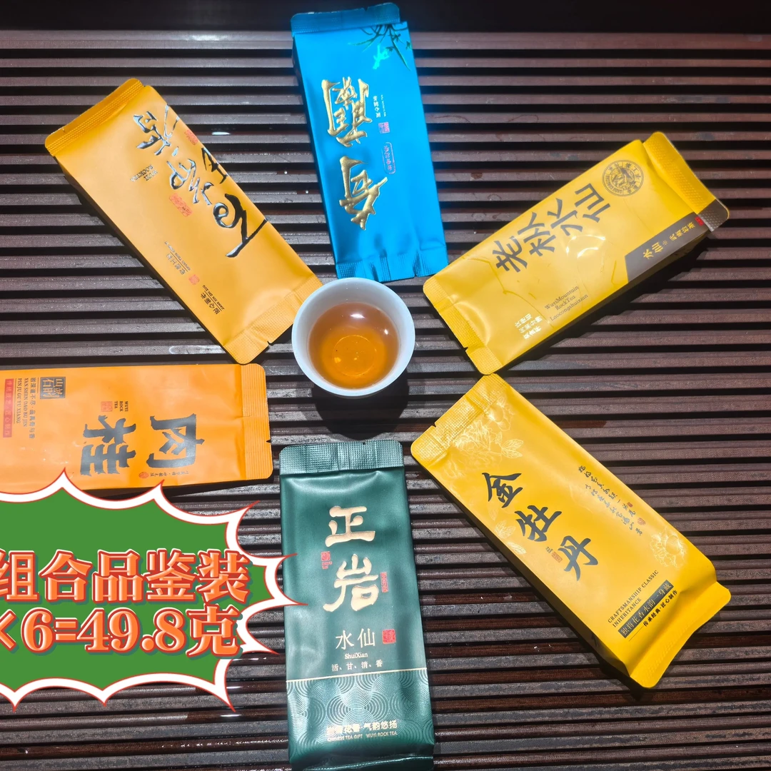 新茶 武夷山大红袍 岩茶 单泡组合装六款 茶叶试喝装 口粮茶名枞