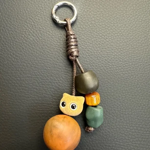 紫檀绿檀小马可爱生肖钥匙扣包挂手机链创意设计ins风