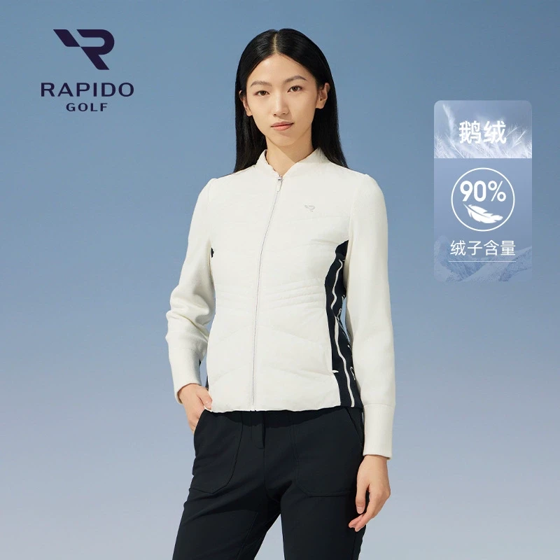 Rapido雳霹道24秋冬女士GOLF撞色轻薄羽绒服CP4X38Z51