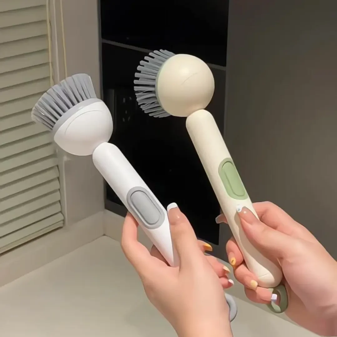 【抢!8·9】长柄加液旋转锅刷不沾油清洁刷多功能洗锅刷不脏手洗碗刷