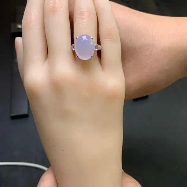 纯天然缅甸a货翡翠紫翡镶嵌