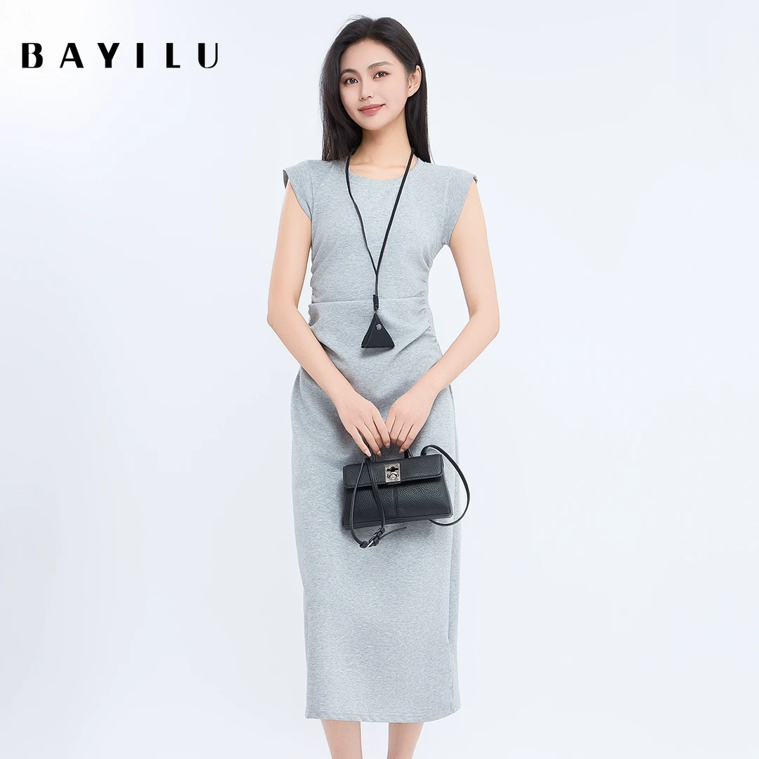 【丽公主】芭依璐夏季连衣裙女无袖内搭打底长裙95L7152Z