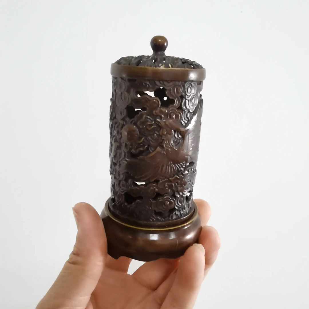 龙凤云纹家用香薰炉客厅茶室摆件桌面摆件