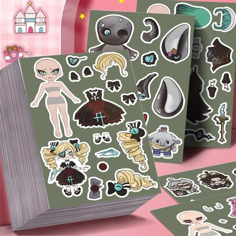 蛋仔派对逃出惊魂夜贴纸女孩儿童玩具2025新款换装安静书免裁剪