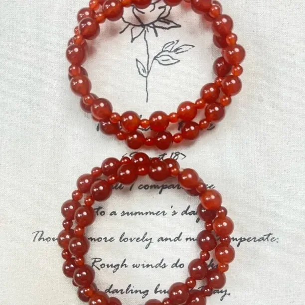 双圈手串显白大气女款本命年转运佳品