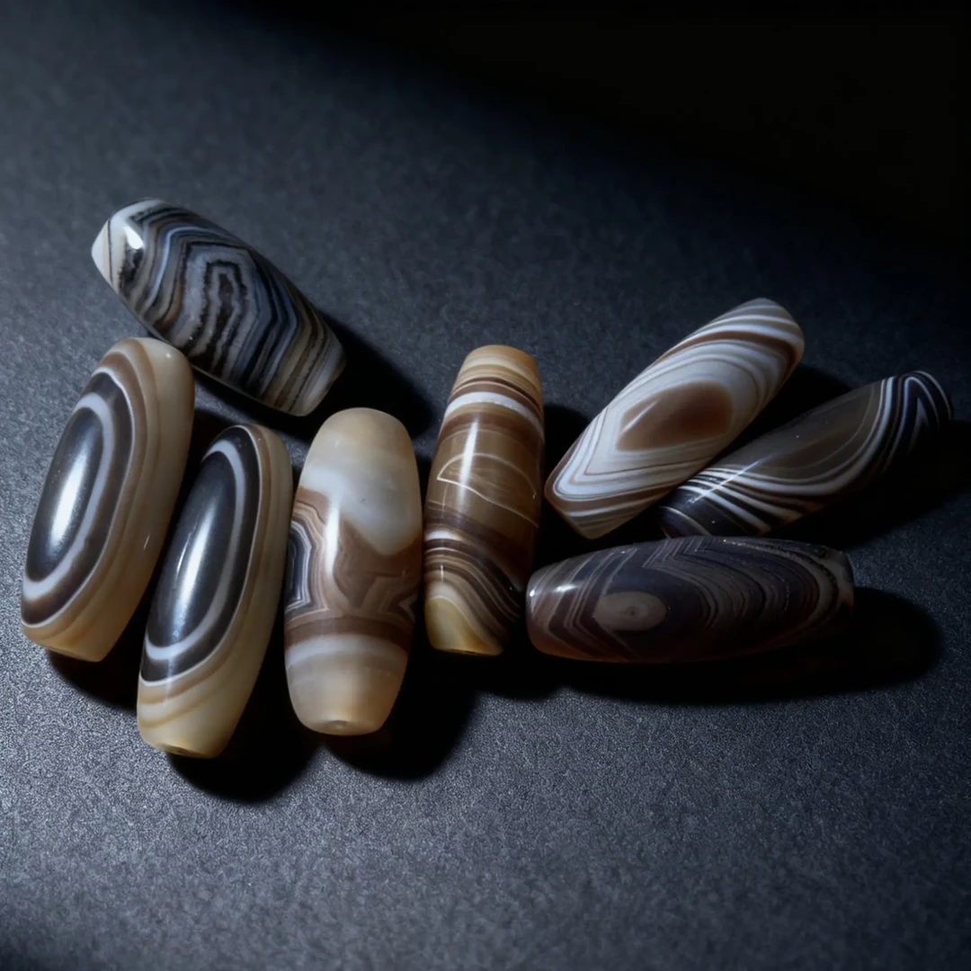 缠丝玛瑙珠子裸珠直播间下单