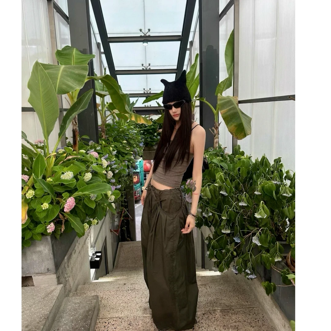 夏季时尚运动显瘦百搭大廓形量感舒适宽松透气休闲裤+工字背心