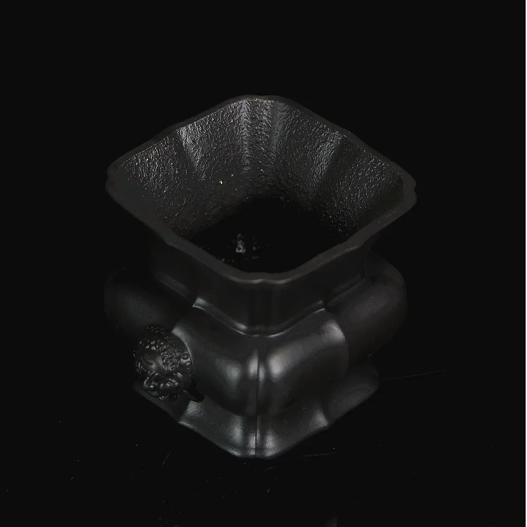 【鸣远方樽】老一厂早期黑料 180cc左右  手工制作  宜兴紫砂壶