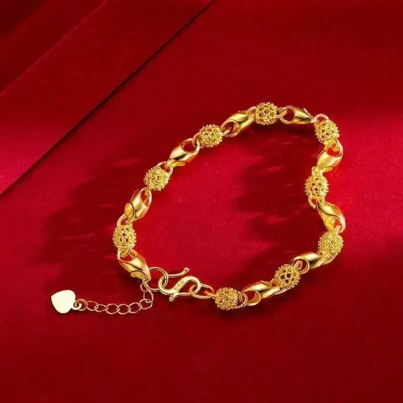 合金手链 玲珑手链精致首饰女款金色饰品气质时尚百搭简约可调节