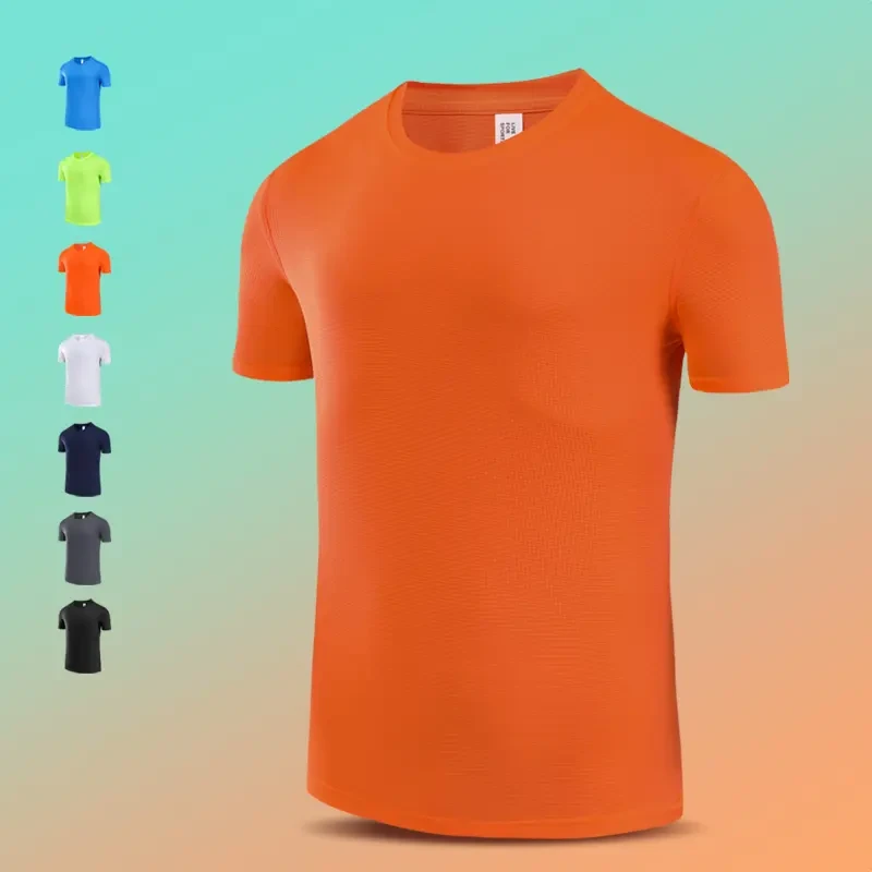 超轻小方格圆领跑步运动短袖男女夏季冰丝透气速干衣训练健身上衣