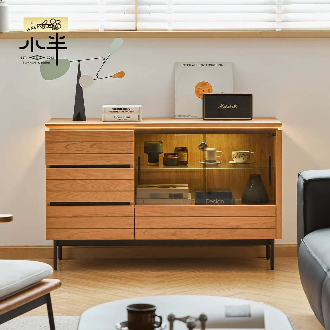 【品牌内购团】日式六斗柜实木卧室北欧樱桃木复古客厅多功能