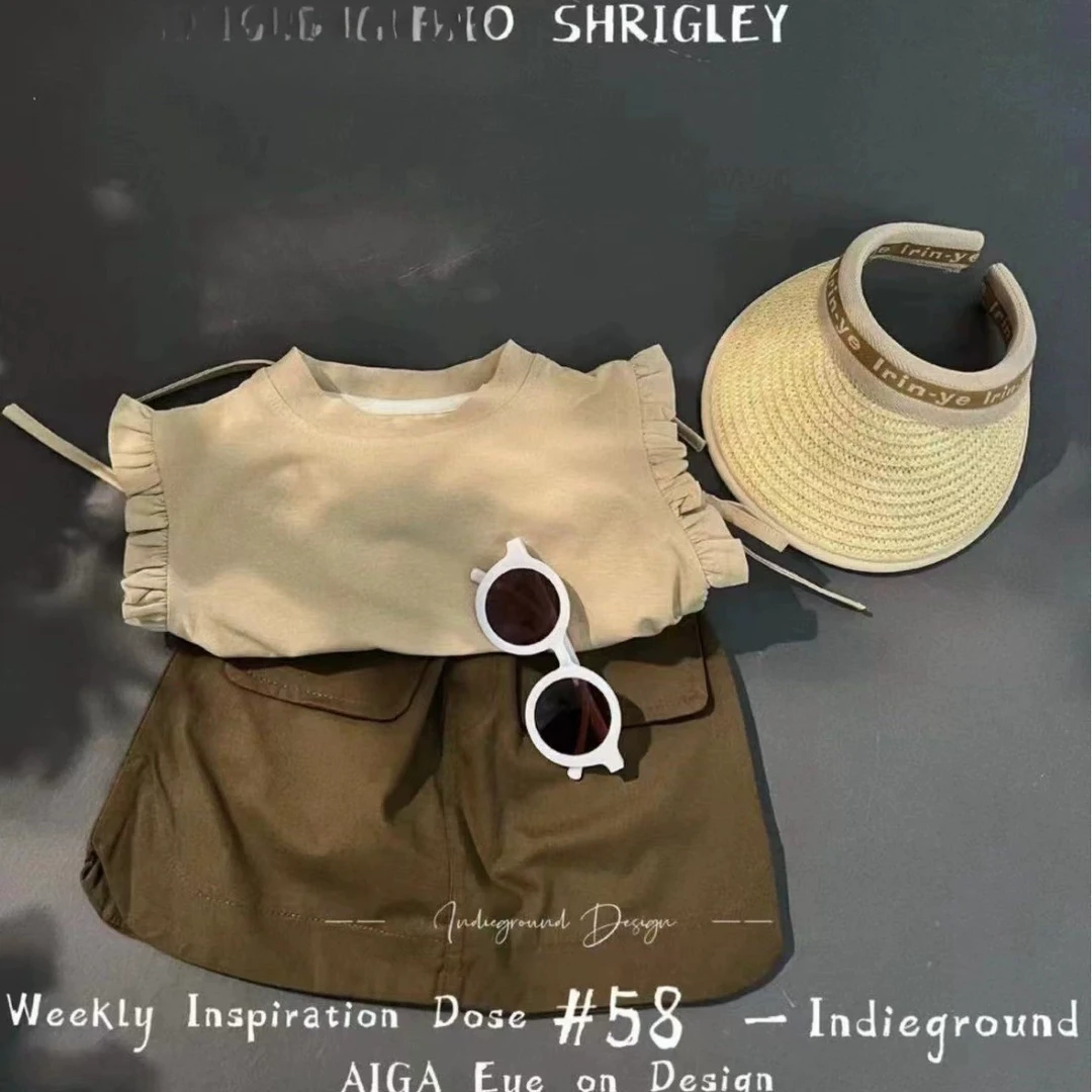 55291女童夏季套装2025韩版新款宝宝夏装洋气薄款儿童时髦两件套