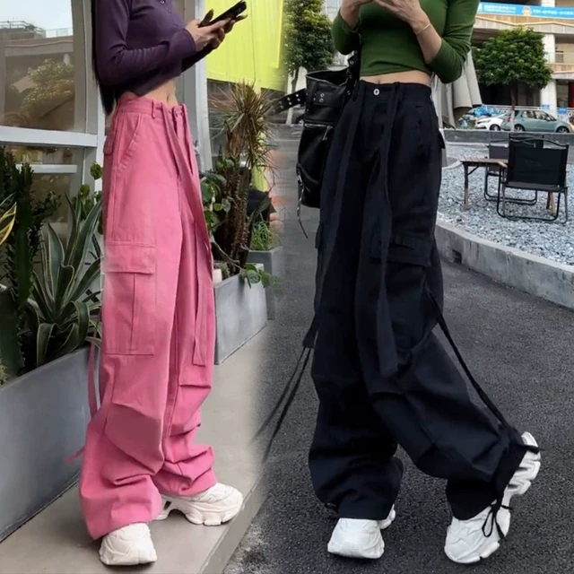 美式潮牌工装裤女2025春秋新款宽松百搭跳舞嘻哈气质高街休闲裤子