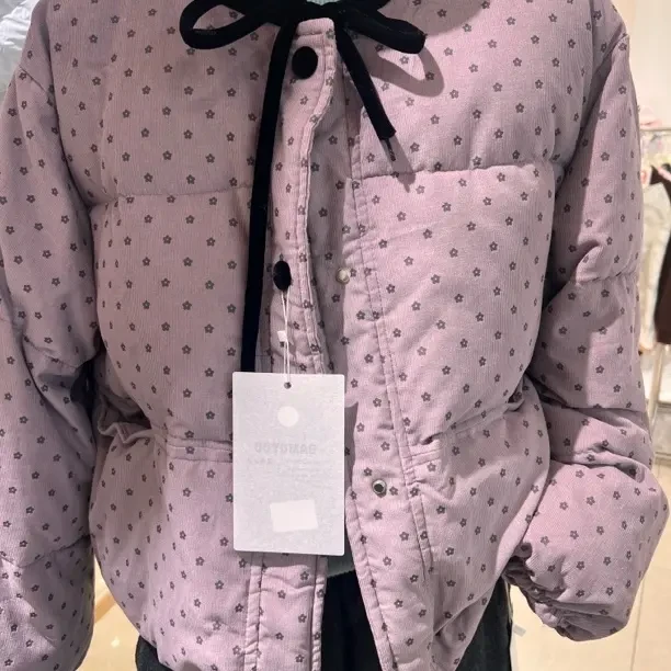 拉链加绒加厚款女拒污短款冬季休闲印花冬装