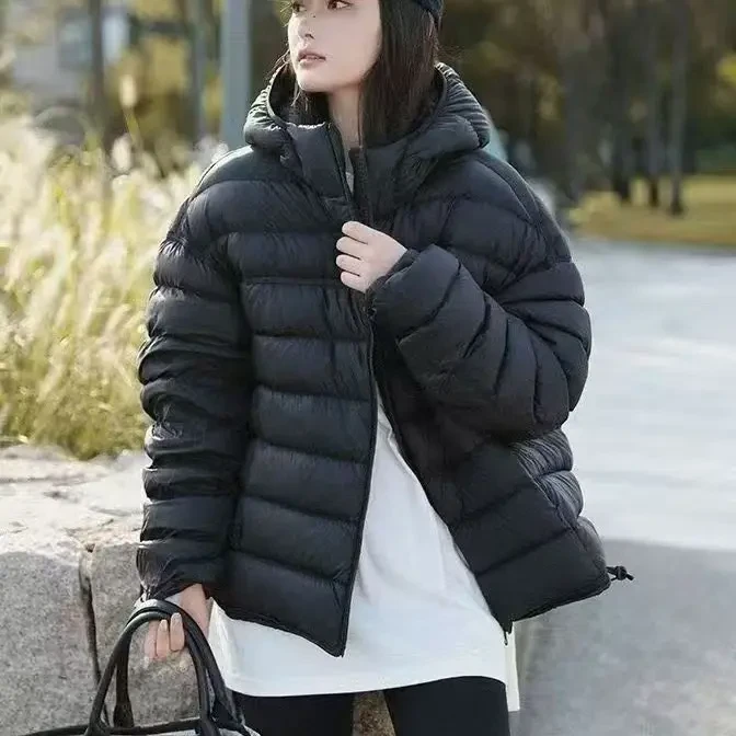 短款排骨女冬季新款韩版连帽轻薄保暖休闲时尚外套