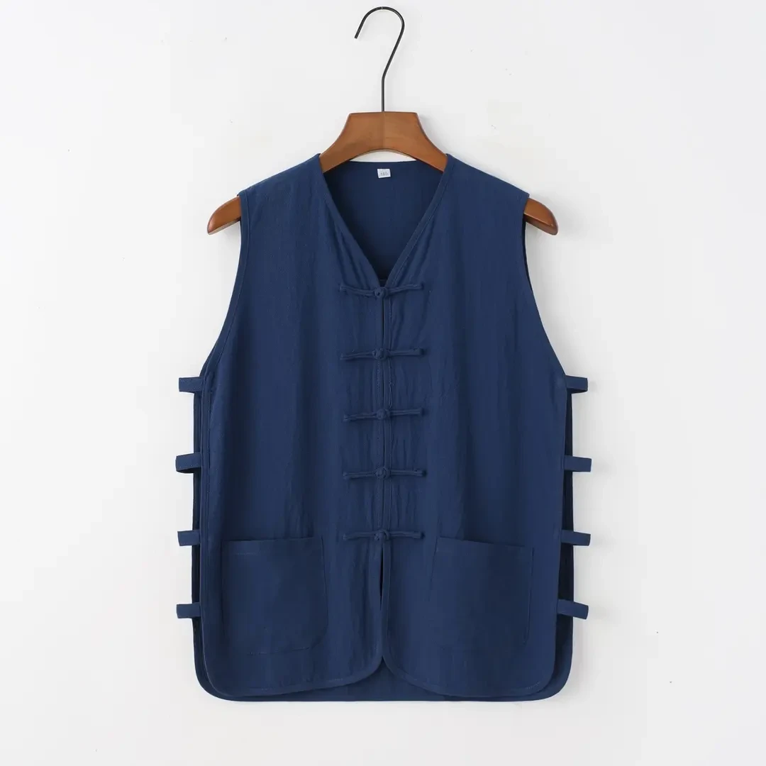 唐装马甲男中国风中式古装男装衣服夏季复古男士无袖薄款坎肩宽松