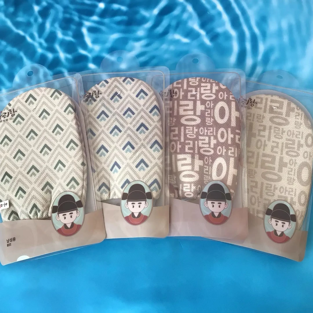 粗砂细砂双面手套式搓澡巾男女通用强力搓泥去污神器