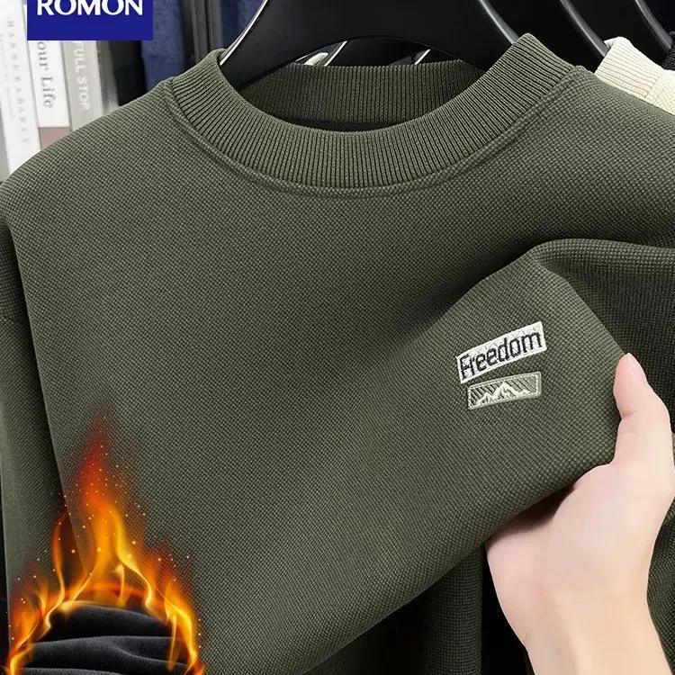 冬季保暖男士秋冬加厚加绒卫衣套头男士内搭百搭男