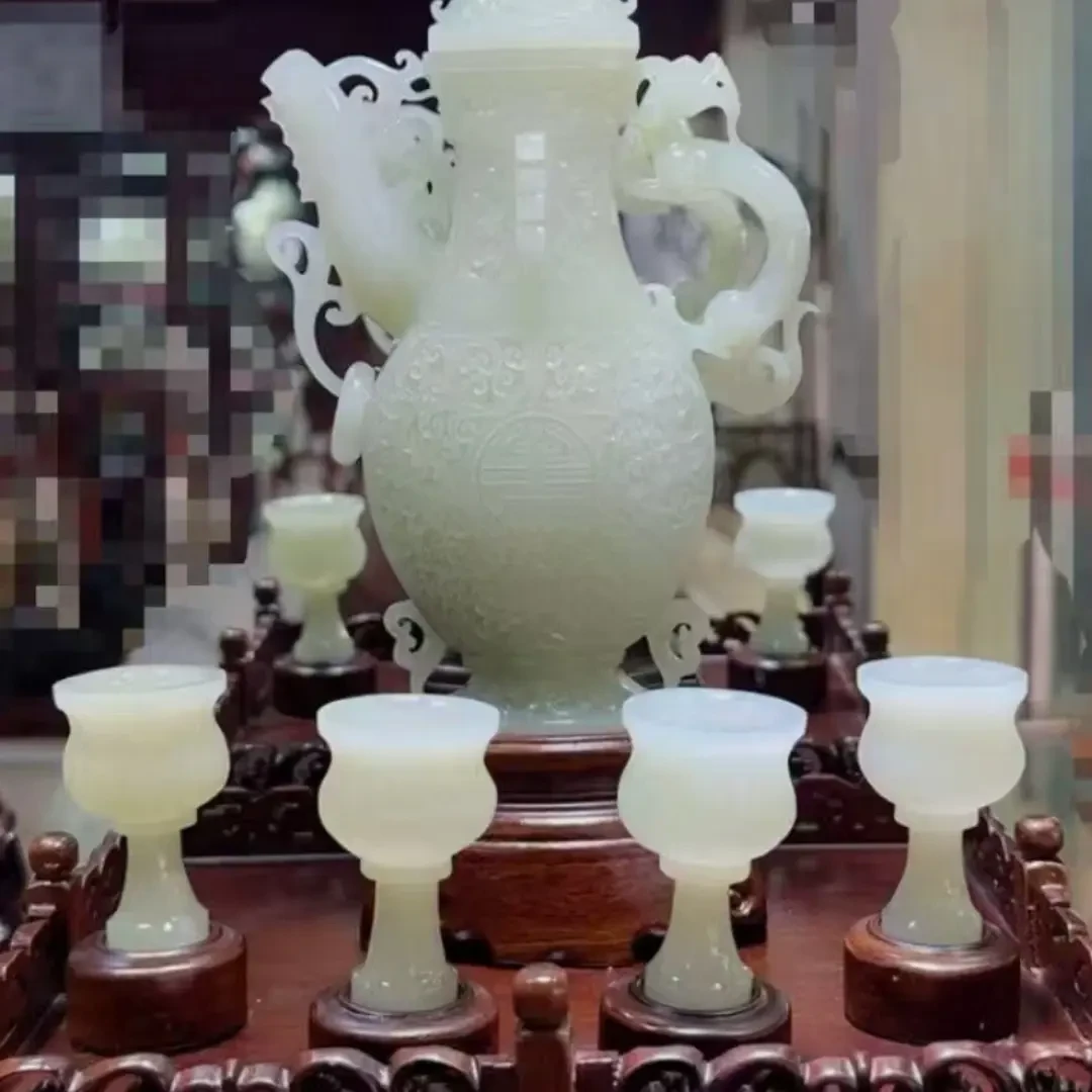 和田玉精品套装摆件