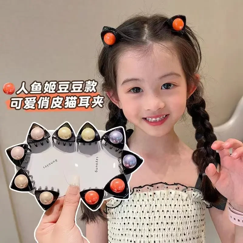 儿童小抓夹春夏新款猫耳朵豆豆碎发刘海夹宝宝不新款
