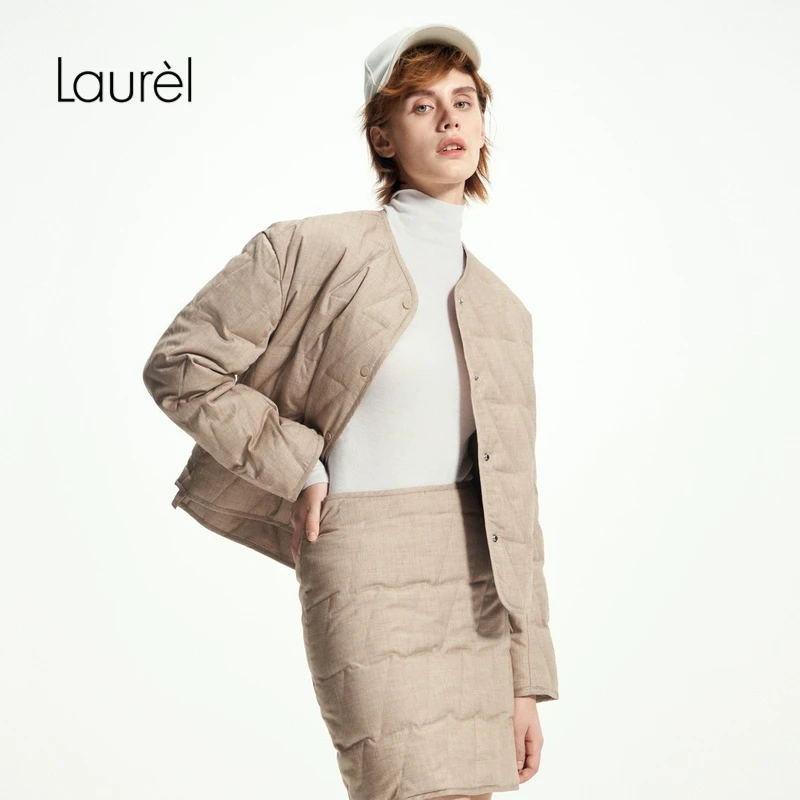 【星线好物】Laurel劳芮冬新款小香风羽绒外套女LWD353L00700