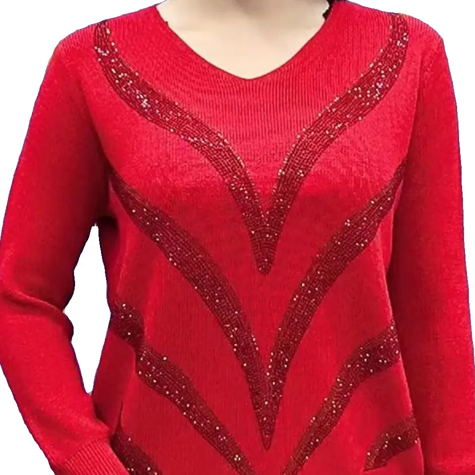 L秋冬新款曲珠弹力减龄显瘦打底衫