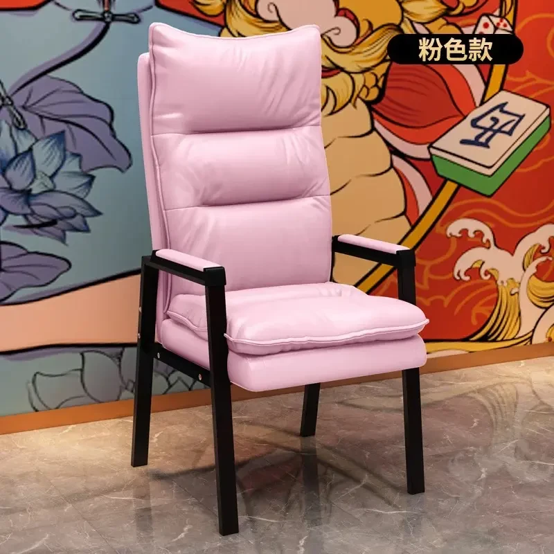 麻将椅子棋牌室专用办公椅舒适久坐麻将馆茶楼家用猫爪皮靠背凳子