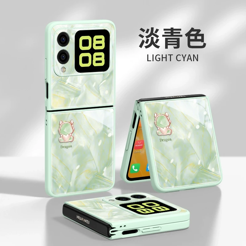 适用华为novaflip手机壳新款玻璃壳Nova Flip小折叠屏保护壳全包