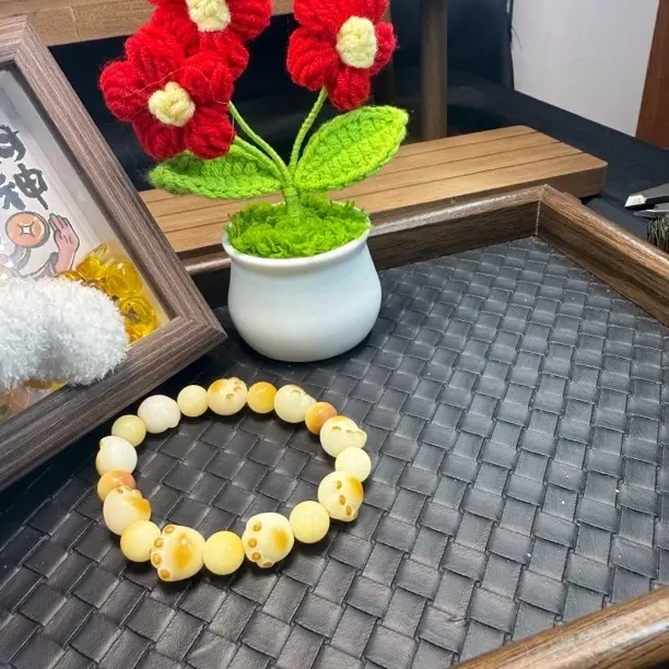 天然菩提猫爪绕指柔手串女款可爱风文玩手串