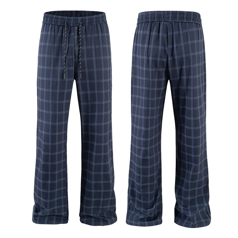 何以同款25SS夏季直筒微喇格子裤阔腿裤日常休闲美式学生薄款