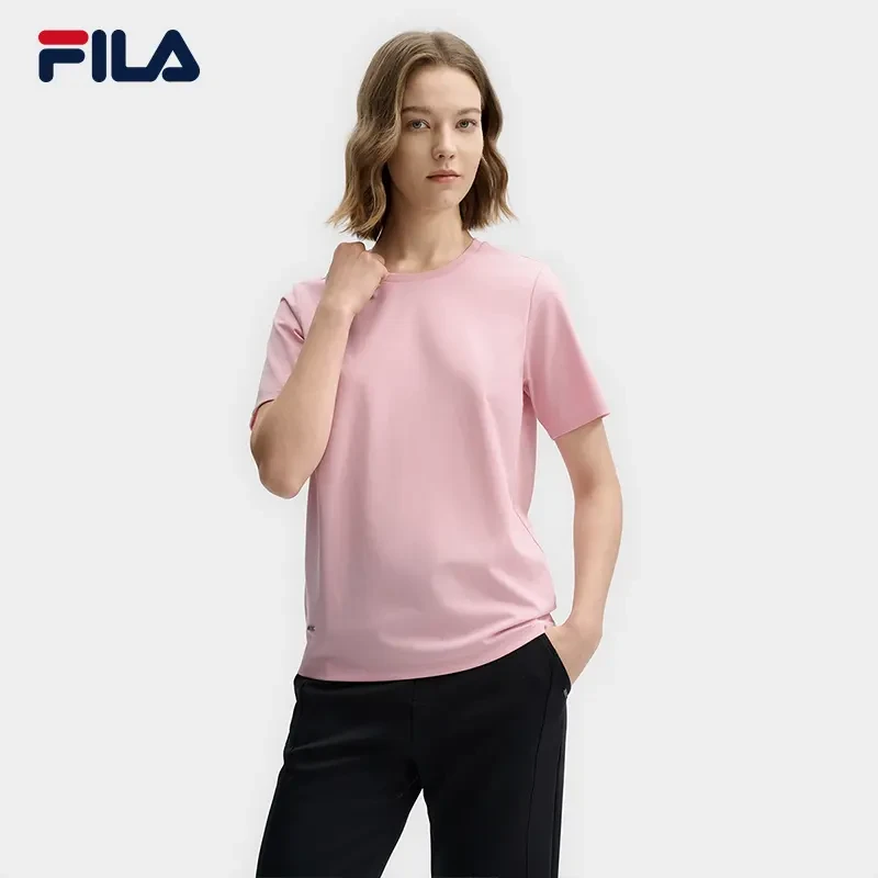 Fila/斐乐【柔心纱】新款运动休闲舒适百搭女士短袖T恤F11W513103F