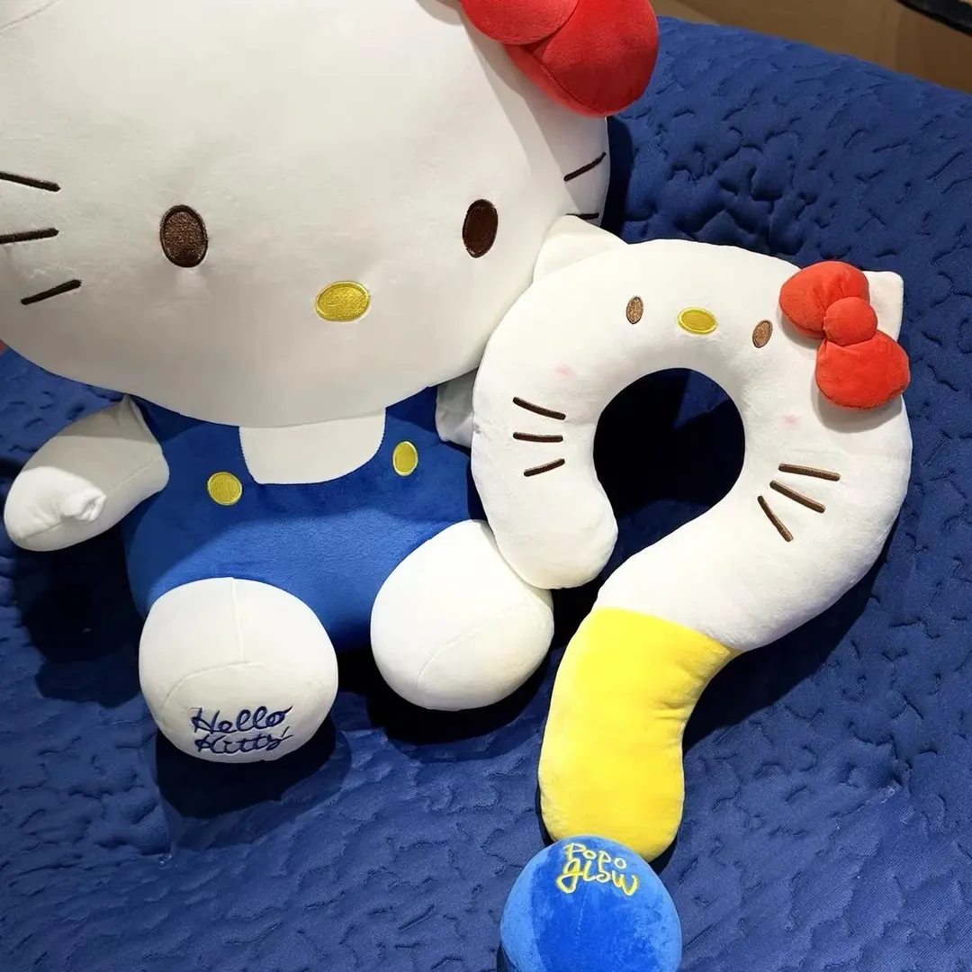 【樱酱】创意问号颈枕旅途u型枕kitty猫居家沙发抱枕夏季午睡枕