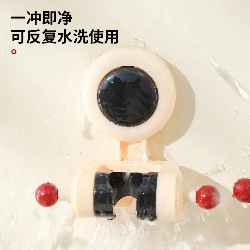 升级款奶油风免打孔浴室牢固花洒支架淋浴支架强力方便可调节